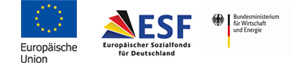 Logos der EU, des ESF & Bundesministerium für Wirtschaft & Energie